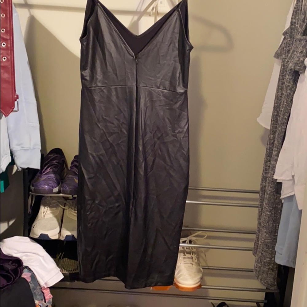 Faux leather dress